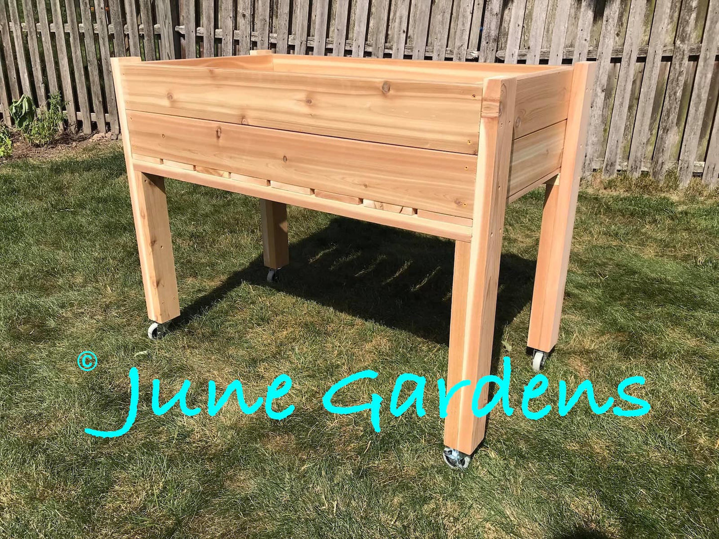 Cedar Planters 2x4' with wheels