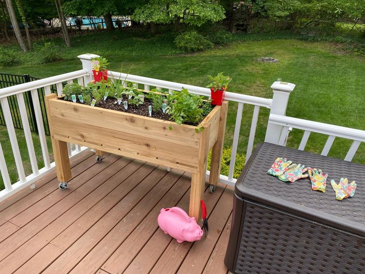 Cedar Planters 2x4' with wheels