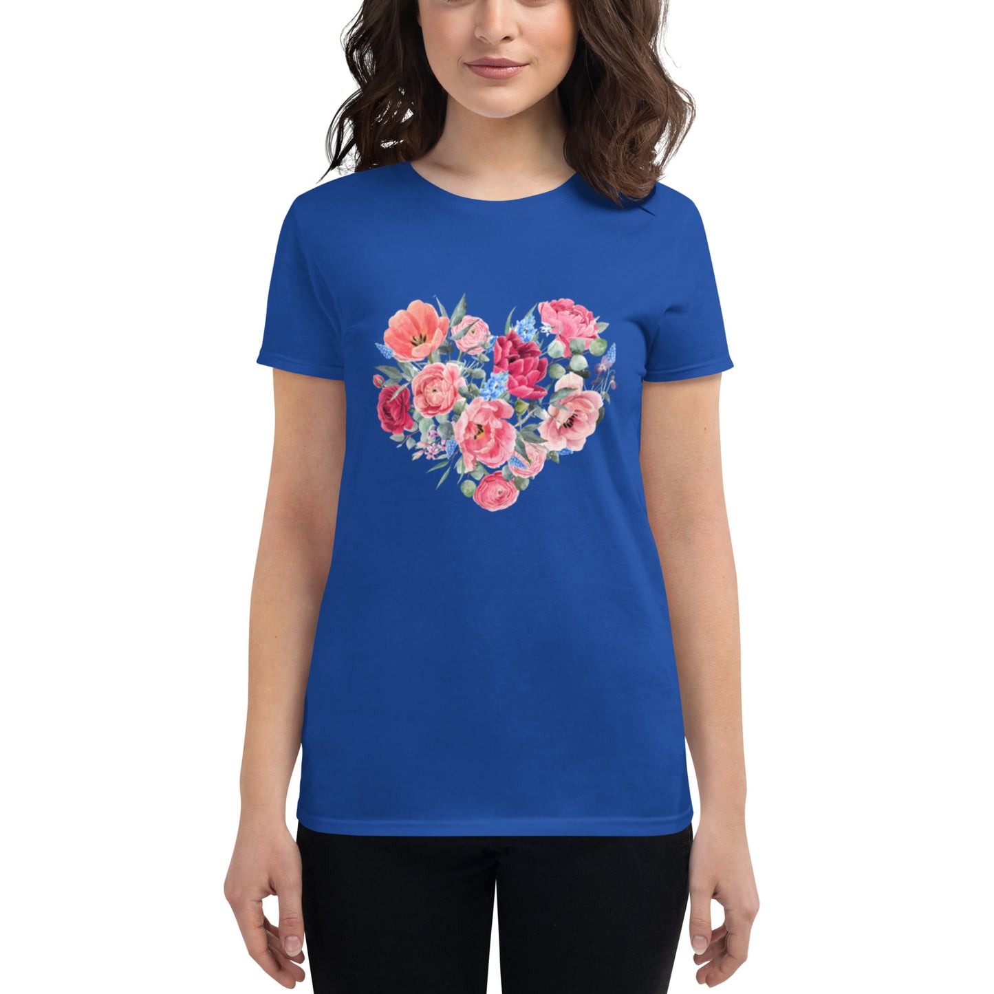 Women's Heart Peonies Tshirt